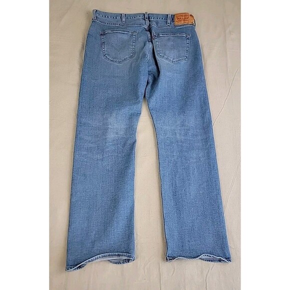 Levis 501 Jeans Mens 38x31 Button Fly Straight Stretch Medium Blue High Rise EUC - Picture 13 of 13